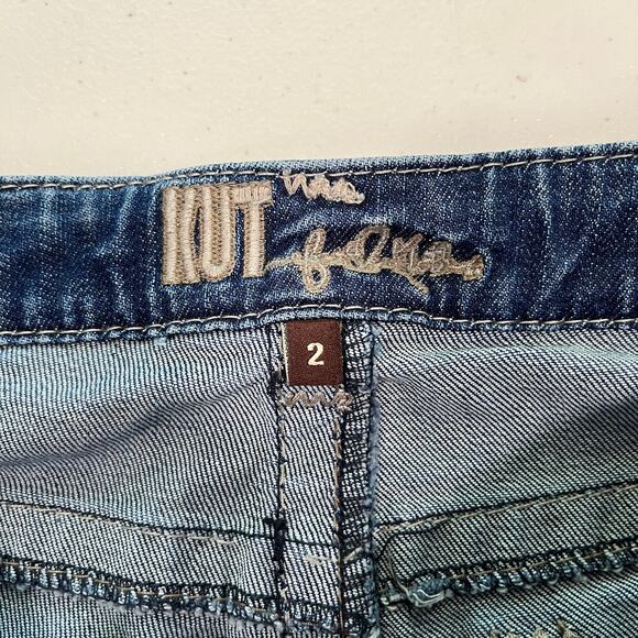 KUT FROM THE KLOTH Blue Stretch Denim Dark Wash 90s Y2K Skinny Jean Size 2 - Picture 13 of 16